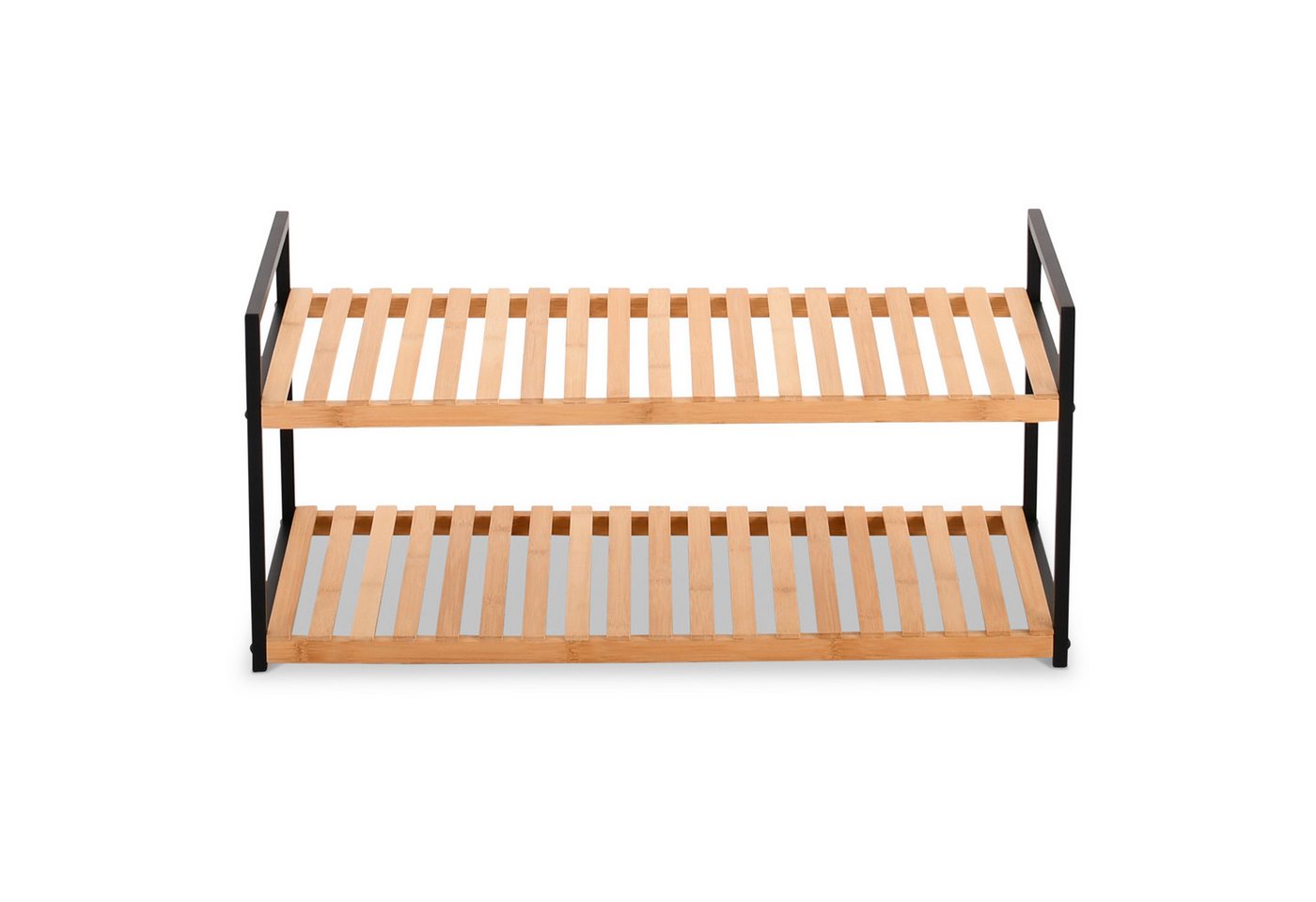 Raburg Schuhregal Schuhablage, Bambus, Kava, 2 Böden, für Flur, Schlafzimmer oder Bad, modernes Design – Bild 2 von 5