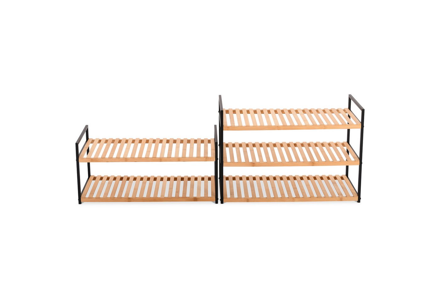 Raburg Schuhregal Schuhablage, Bambus, Kava, 2 Böden, für Flur, Schlafzimmer oder Bad, modernes Design – Bild 5 von 5