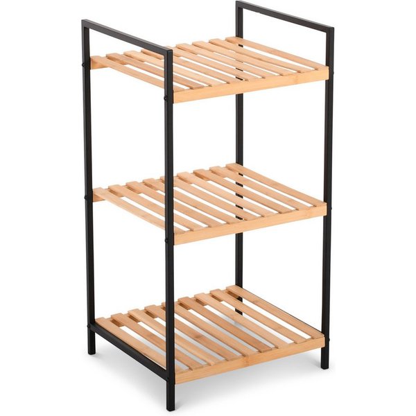 Raburg Standregal Küchenregal, Bambus, Kava, 3 Böden, für Flur, Schlafzimmer oder Bad, modernes Design