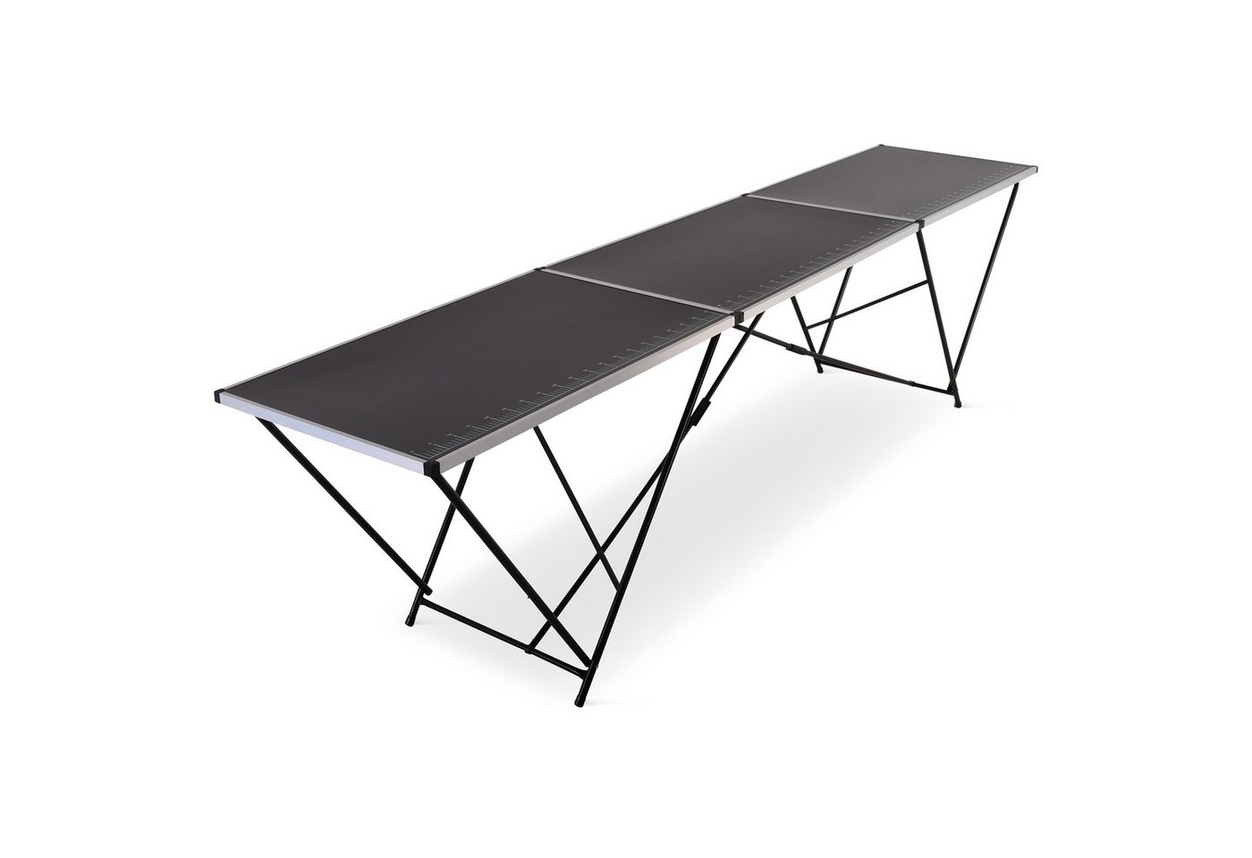 Raburg Tapeziertisch klappbar, 1-teilig, Aluminium, 300 cm x 60 x 77 cm, Stan, mit Zentimeter-Skala bis 290 cm, Multifunktionaler Tisch, bis 30 kg – Bild 2 von 5
