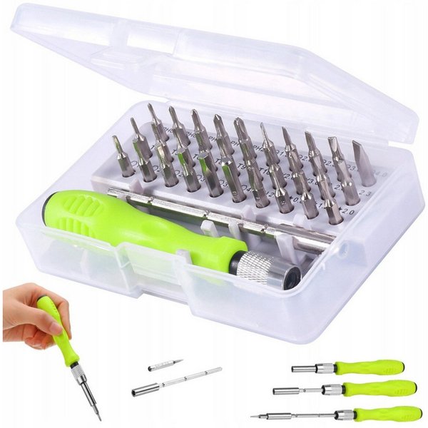 RACEL Schraubendreher Feinmechaniker Schraubendreher Set 32in1 Präzision Torx Werkzeug CrV, (1 St), Chrom-Vanadium-Stahl (CrV)