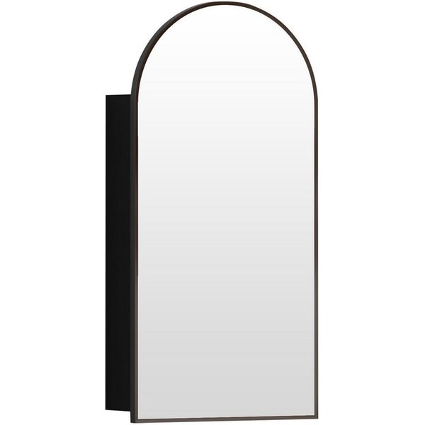 radelldar Spiegelschrank Badschrank, Hängeschrank mit Spiegel Wandschrank (1-St) Badezimmerschrank 40x80 cm