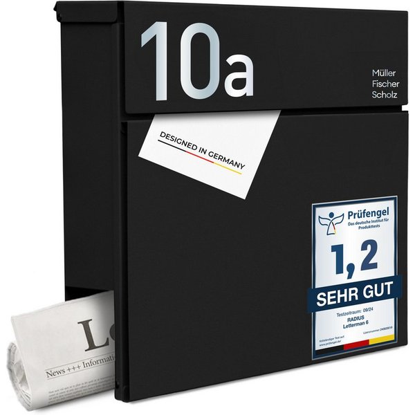 Radius Briefkasten Letterman 6, mit Zeitungsfach