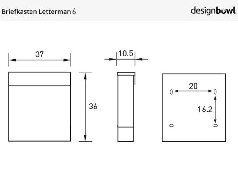 Radius Briefkasten Letterman 6, mit Zeitungsfach – Bild 4 von 4