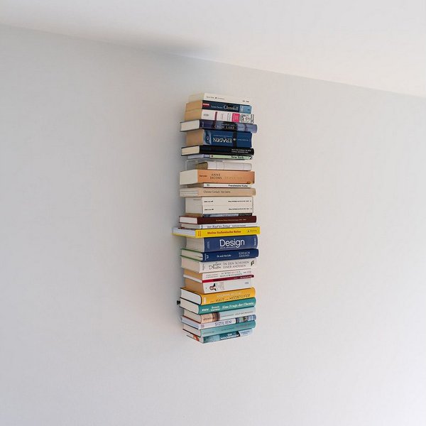 Radius Bücherregal Booksbaum Wandregal freischwebend aus pulverbeschichtetem Stahl