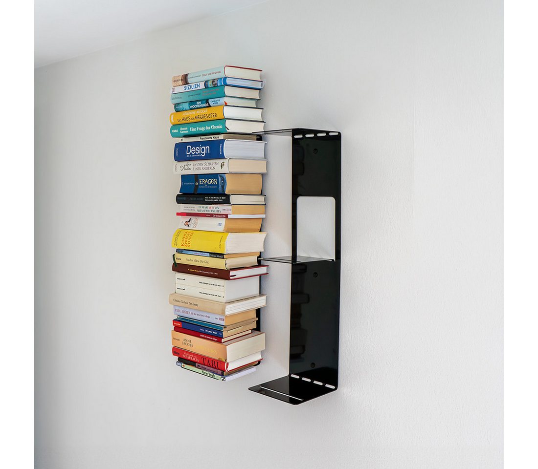 Radius Bücherregal Booksbaum Wandregal freischwebend aus pulverbeschichtetem Stahl – Bild 2 von 5
