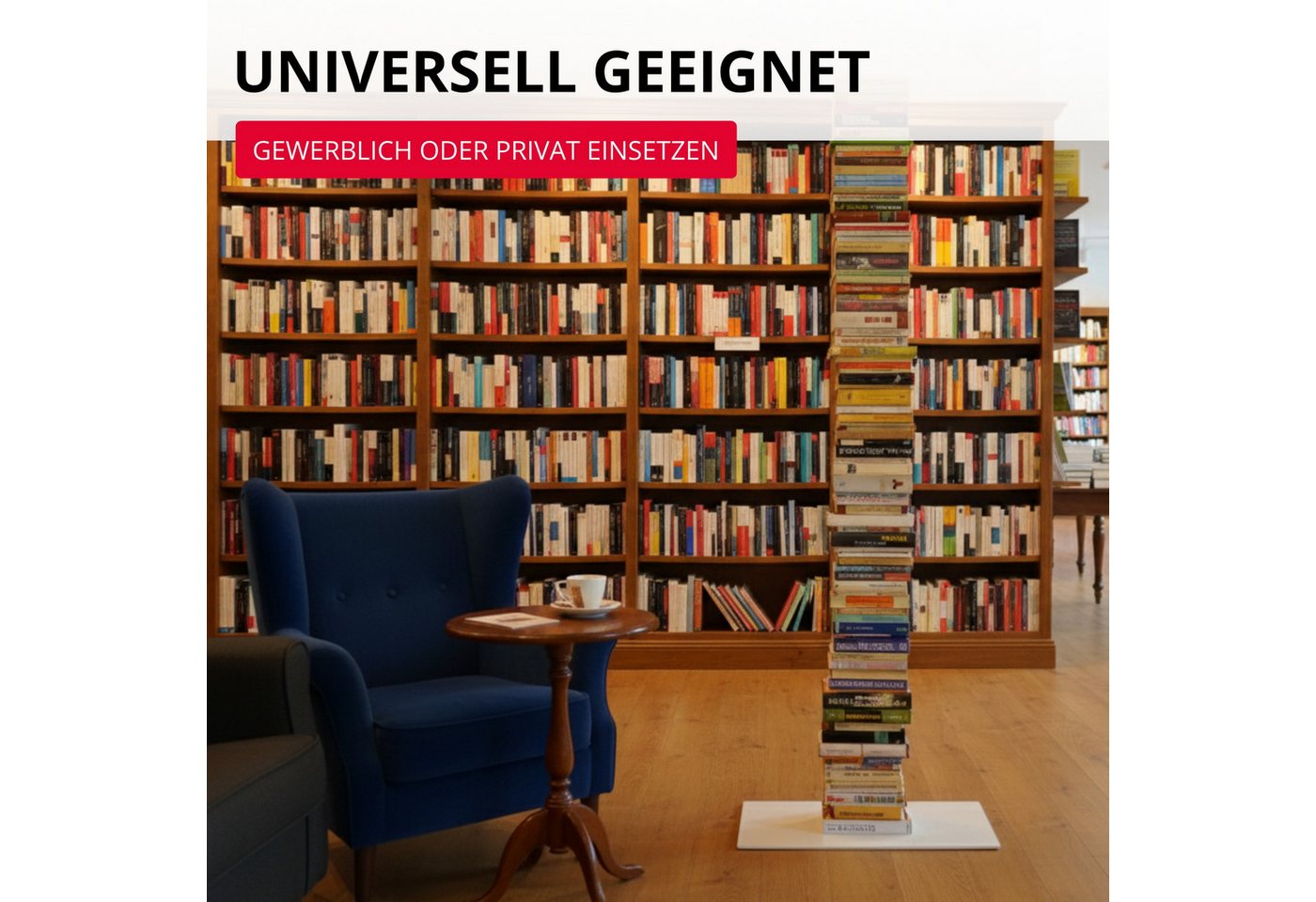 Radius Bücherturm Booksbaum 2 mit Standfuß groß – Bild 3 von 5