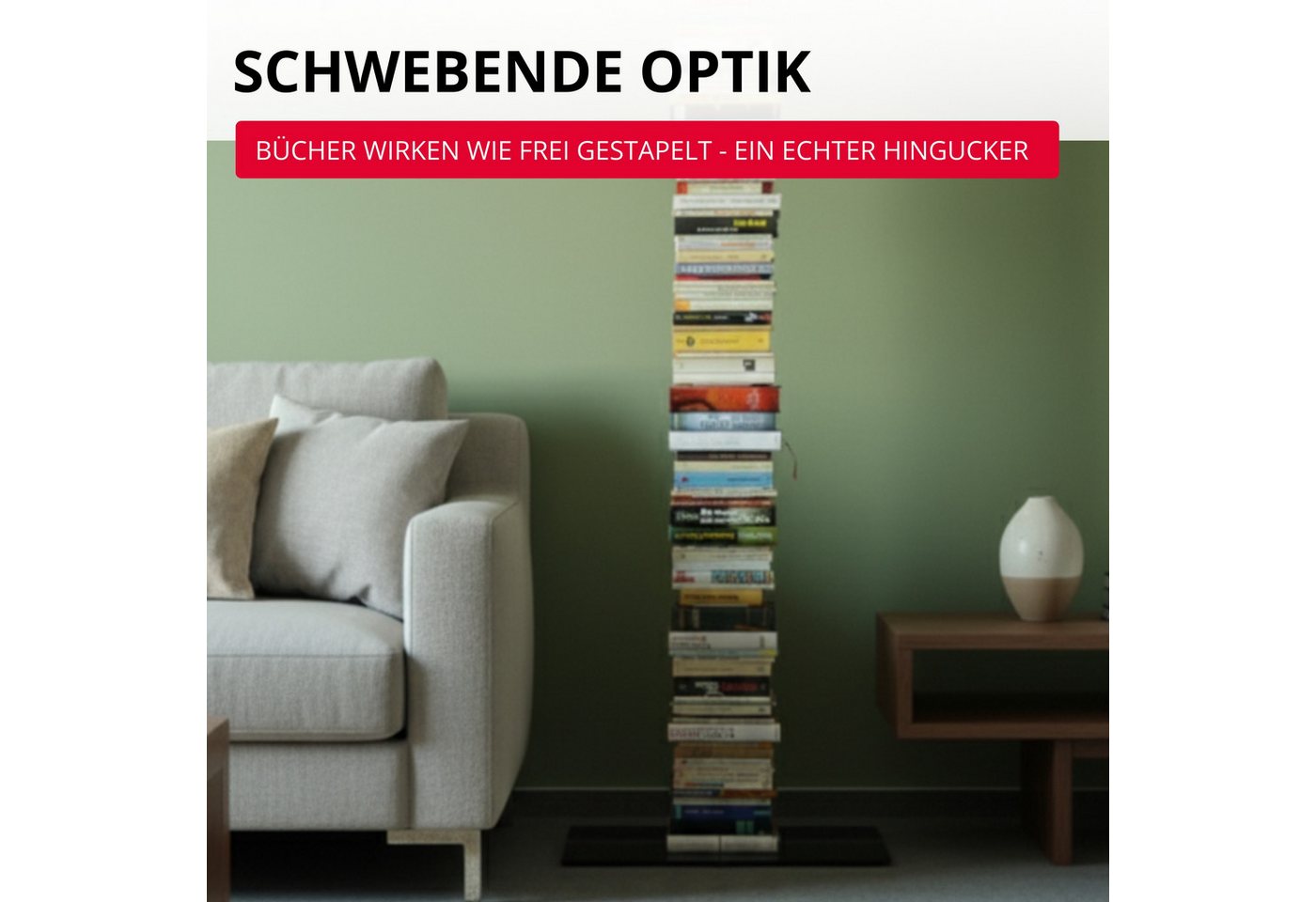 Radius Bücherturm Booksbaum 2 mit Standfuß groß – Bild 5 von 5