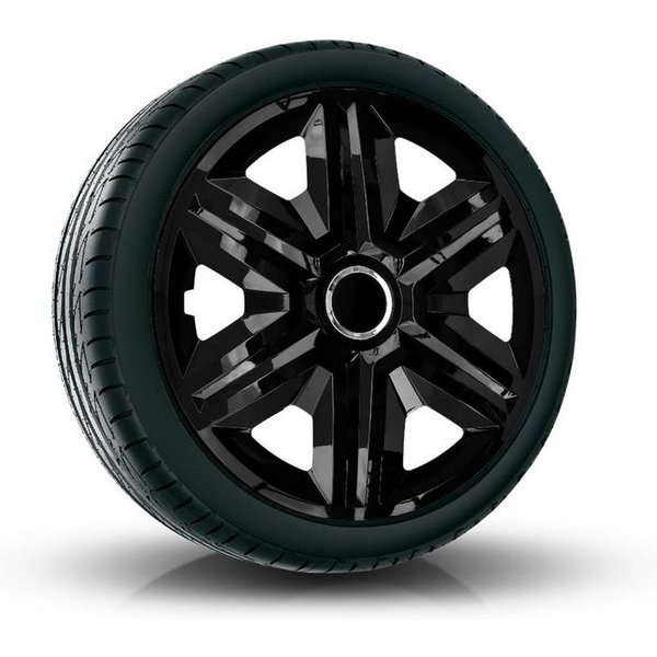 NRM Radkappe 4x NRM Radkappen FAST 14" schwarz, 14 in Zoll, (4-St) Radzierblenden für Stahlfelgen Radkappen Satz 4er Set 14"