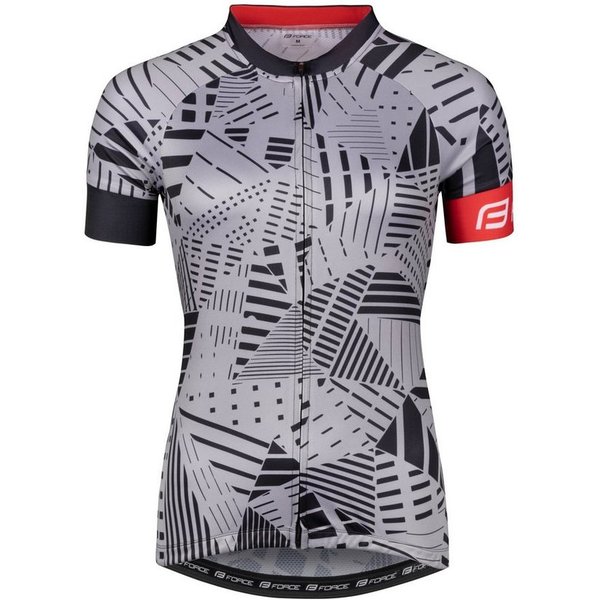 FORCE Radtrikot Jersey FORCE SHARD LADY kurzarm, Grau %%%