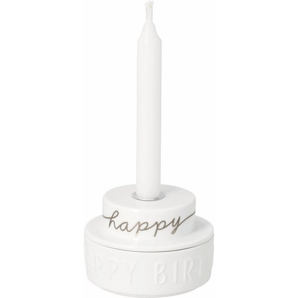 Räder Design Kerzenhalter Lichttörtchen Happy Birthday D.7cm H.4,9cm Neuheit von räder design Ge