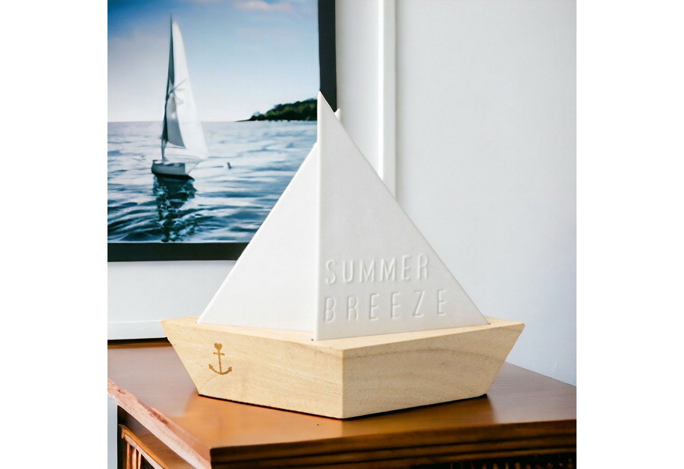 Räder Design Windlicht Räder Meeresrauschen Lichtschiff Summer Teelichthalter Breeze – Bild 2 von 5