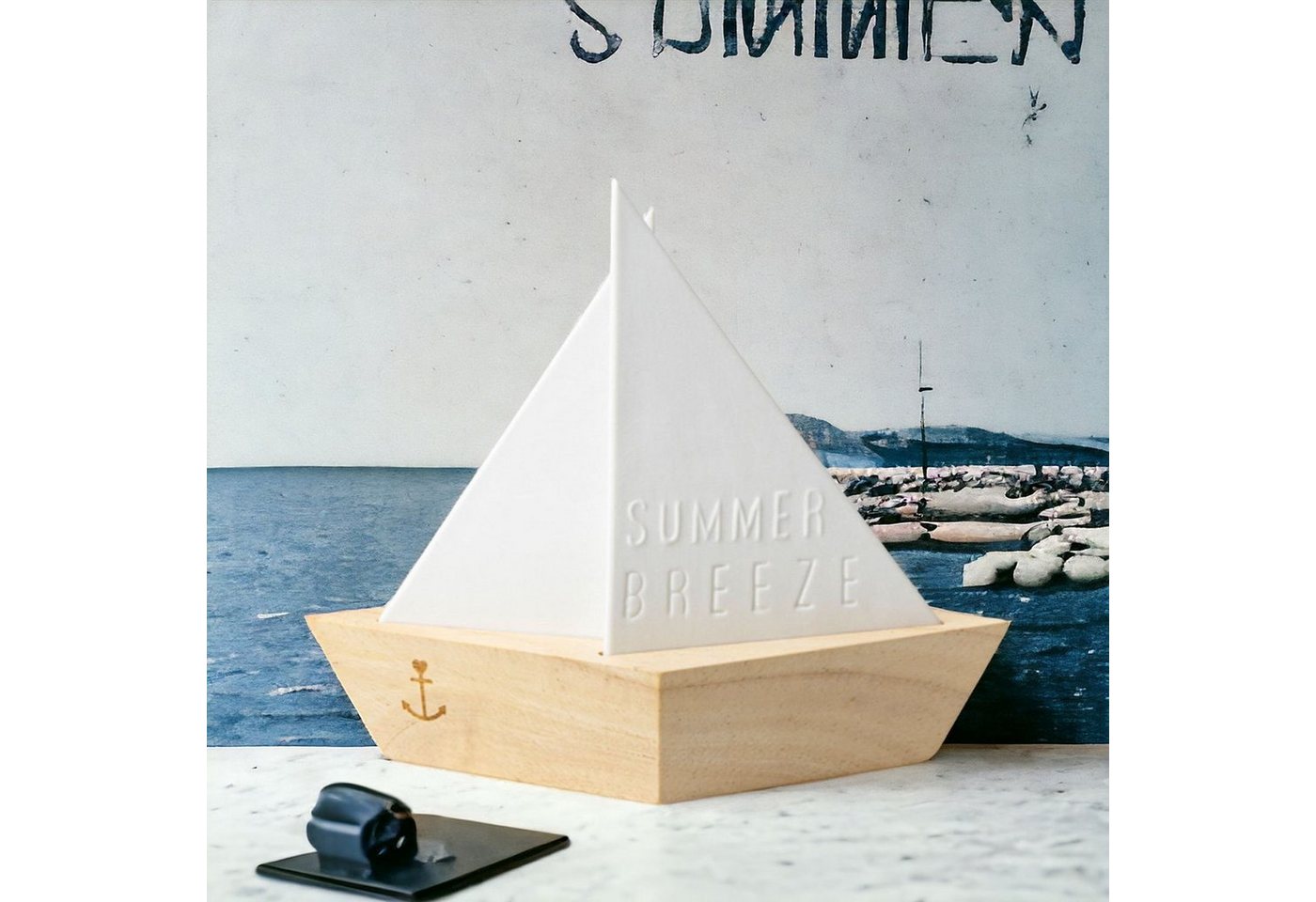 Räder Design Windlicht Räder Meeresrauschen Lichtschiff Summer Teelichthalter Breeze – Bild 5 von 5