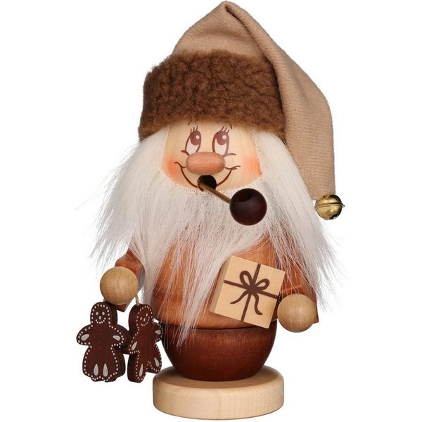 Christian Ulbricht Räuchermännchen Christian Ulbricht Räuchermann Wichtel Weihnachtsmann Päckchen, (1 St), Handarbeit aus dem Erzgebirge