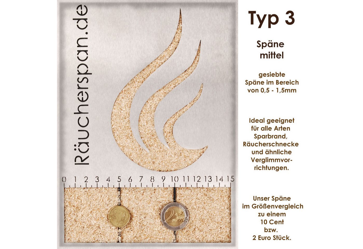 Räucherspan.de Räucherofen Räucherspäne, Buche, Typ 3, 5kg, naturbelassenes Holz, Kammergetrocknet – Bild 3 von 3