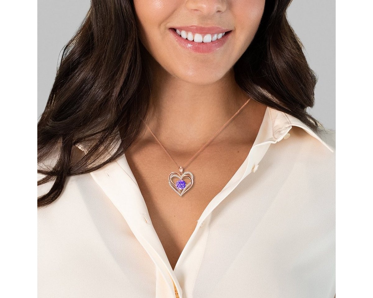 Rafaela Donata Collier Herz roségold, verziert mit Kristallen von Swarovski® – Bild 2 von 4