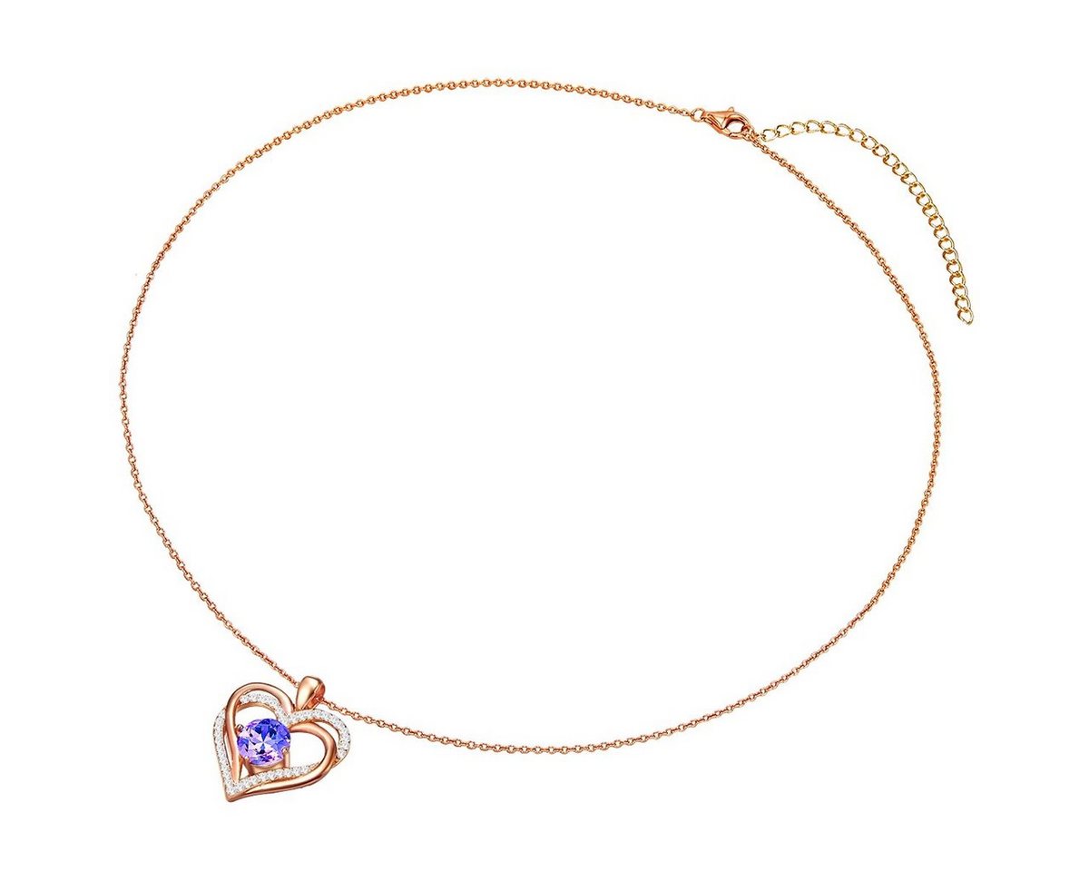 Rafaela Donata Collier Herz roségold, verziert mit Kristallen von Swarovski® – Bild 3 von 4
