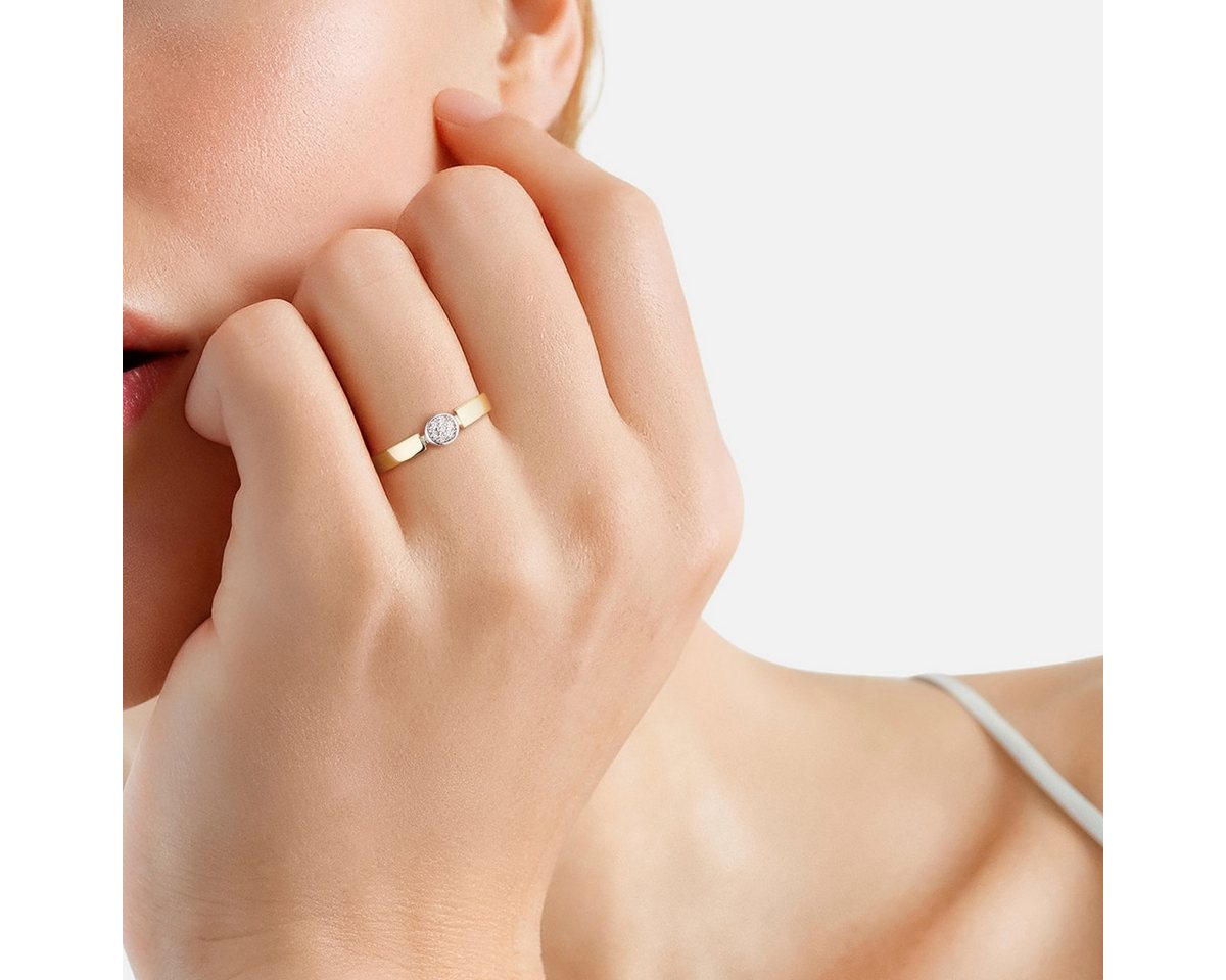 Rafaela Donata Silberring gelbgold, mit Zirkonia – Bild 2 von 5