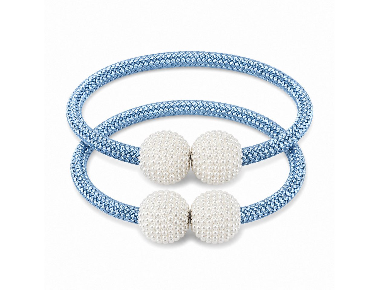 ELANOX Raffhalter ELANOX Magnetische Raffhalter 2er Set mit Perlen für Vorhänge, alle Gardinen, (2 Stück) – Bild 2 von 5