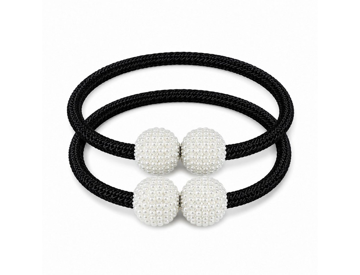 ELANOX Raffhalter ELANOX Magnetische Raffhalter 2er Set mit Perlen für Vorhänge, alle Gardinen, (2 Stück) – Bild 2 von 5