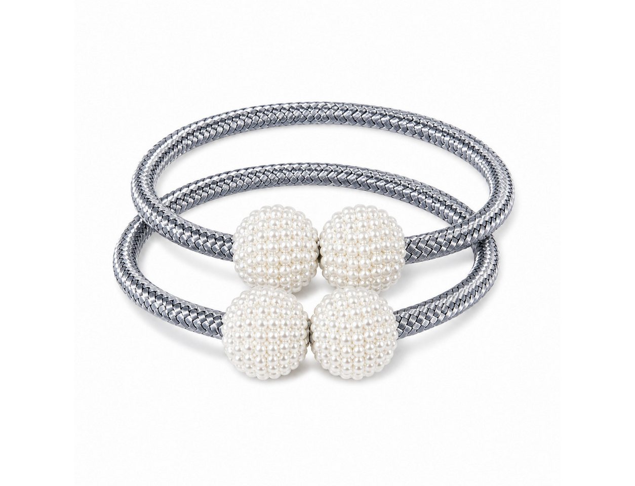 ELANOX Raffhalter ELANOX Magnetische Raffhalter 2er Set mit Perlen für Vorhänge, alle Gardinen, (2 Stück) – Bild 2 von 5