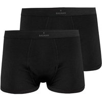 RAGMAN Herren Boxershorts, 2er Pack - Unterwäsche, Unterhose, Baumwollmischung, Logo, einfarbig, Größe S in Schwarz