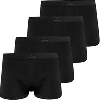 RAGMAN Herren Boxershorts, 4er Pack - Unterwäsche, Unterhose, Baumwollmischung, Logo, einfarbig, Größe S in Schwarz