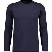 RAGMAN Herren Langarmshirt - Basic Shirt Regular Fit, Rundhals. Baumwolle, Größe 2XL in Blau