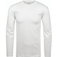 RAGMAN Herren Langarmshirt - Basic Shirt Regular Fit, Rundhals. Baumwolle, Größe 3XL in Weiß