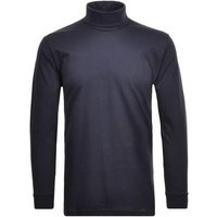RAGMAN Herren Rollkragenpullover - Langarm Basic Rollkragen Regular Fit, Single Jersey, einfarbig, Größe M in Blau