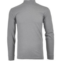 RAGMAN Herren Stehkragen-Pullover - Langarm Basic Stehkragen Regular, Single Jersey, einfarbig, Größe 3XL in Grau