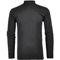 RAGMAN Herren Stehkragen-Pullover - Langarm Basic Stehkragen Regular, Single Jersey, einfarbig, Größe 3XL in Schwarz