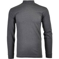 RAGMAN Herren Stehkragen-Pullover - Langarm Basic Stehkragen Regular, Single Jersey, einfarbig, Größe S in Grau
