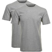 RAGMAN Herren T-Shirt 2er Pack - 1/2 Arm, Unterhemd, Rundhals, Größe 2XL in Grau