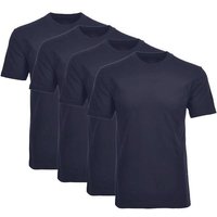 RAGMAN Herren T-Shirt 4er Pack - 1/2 Arm, Unterhemd, Rundhals, Größe XL in Blau