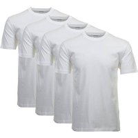 RAGMAN Herren T-Shirt 4er Pack - 1/2 Arm, Unterhemd, Rundhals, Größe 5XL in Weiß