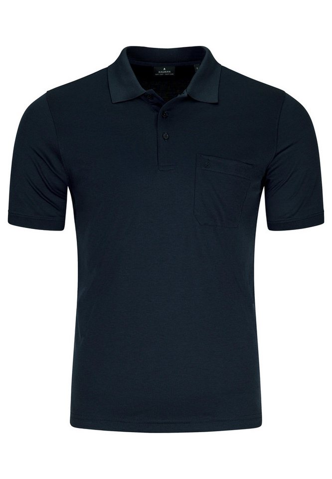 RAGMAN Poloshirt Basic (1-tlg) Poloshirt - Baumwolle - Atmungsaktiv - Klassischer Look – Bild 2 von 5