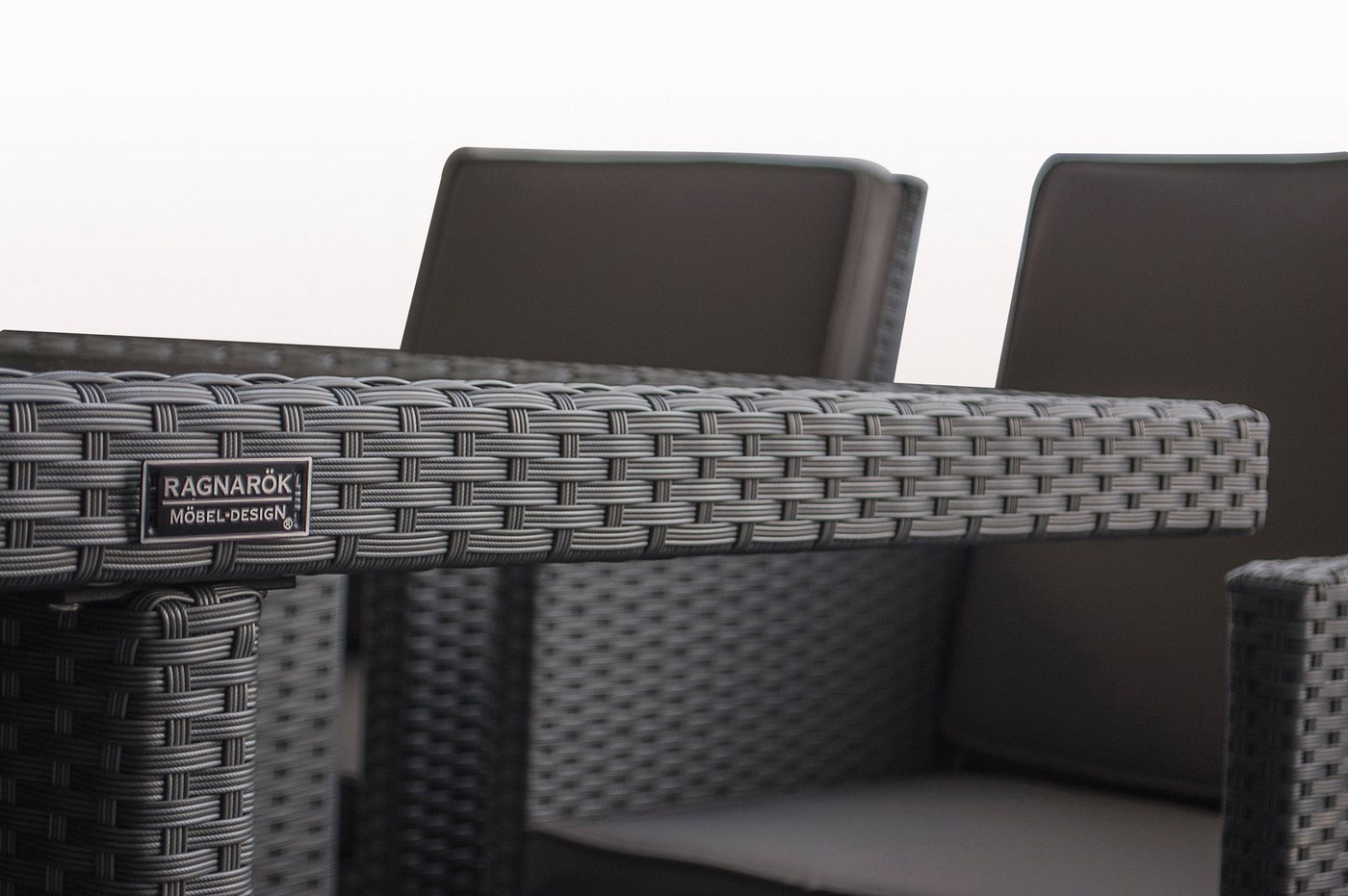 Ragnarök Möbel-Design Garten-Essgruppe Esstisch Set Heimdall 4+4, (Set, Polyrattan, Alu, Würfelsystem) – Bild 3 von 5