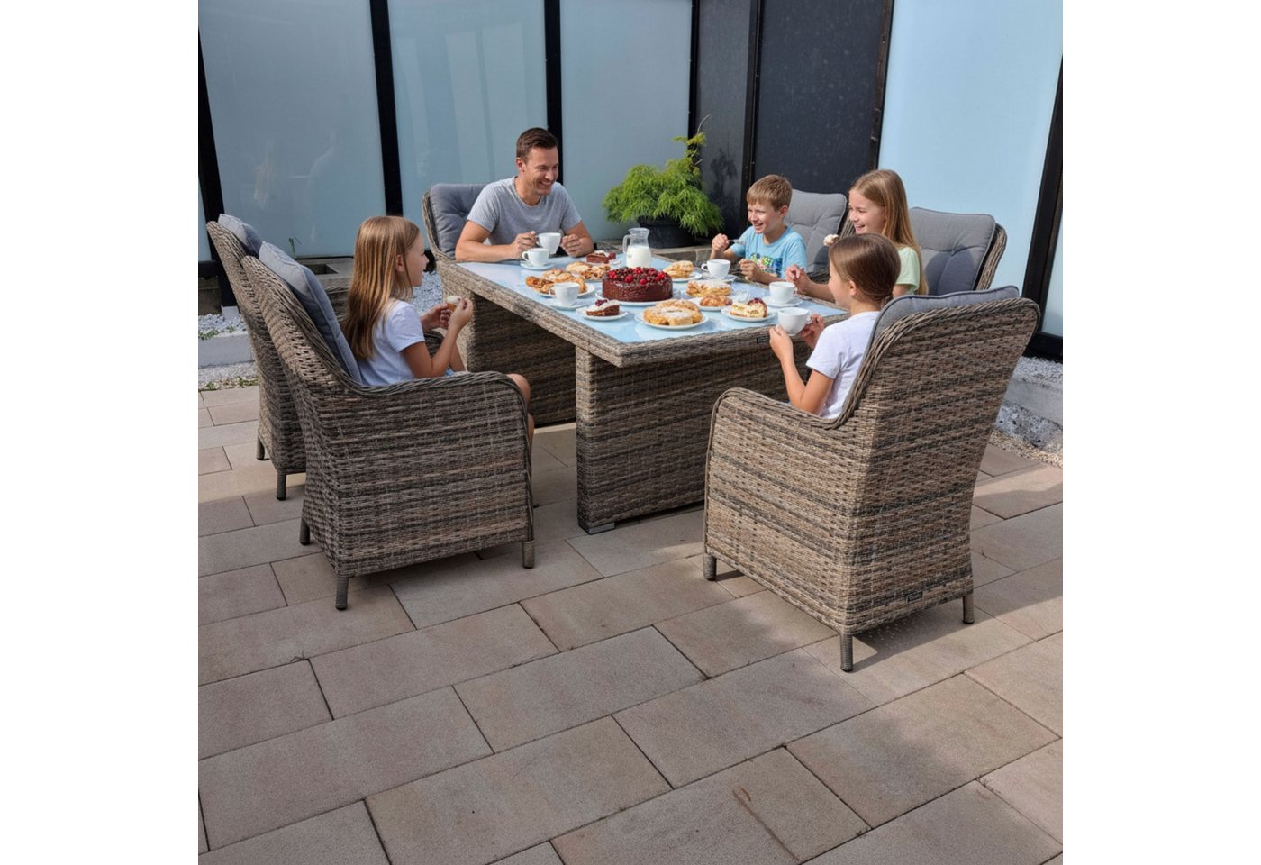 Ragnarök Möbel-Design Garten-Essgruppe gartenmöbel set KC – Bild 2 von 5