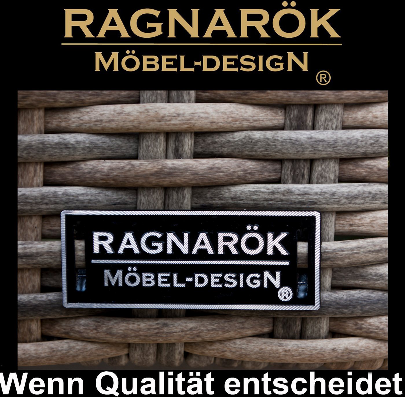 Ragnarök Möbel-Design Gartenlounge-Set Narvik, (Set, Ecklounge, Polyrattan, Alu), Sitzpolster ca. 16 cm dick und haben 2 intergrierte Härtegrade – Bild 3 von 5