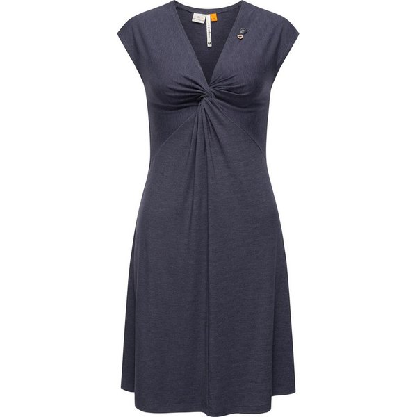 Ragwear Jerseykleid Comfrey Solid stylisches Sommerkleid mit tiefem V-Ausschnitt
