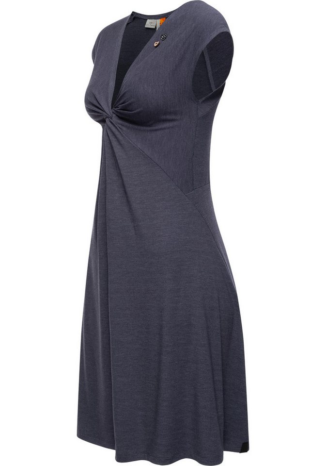 Ragwear Jerseykleid Comfrey Solid stylisches Sommerkleid mit tiefem V-Ausschnitt – Bild 2 von 3