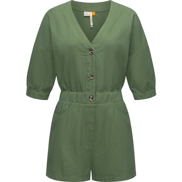 Ragwear Jumpsuit Ipsie schicker, kurzer Damen Overall in Military-Look