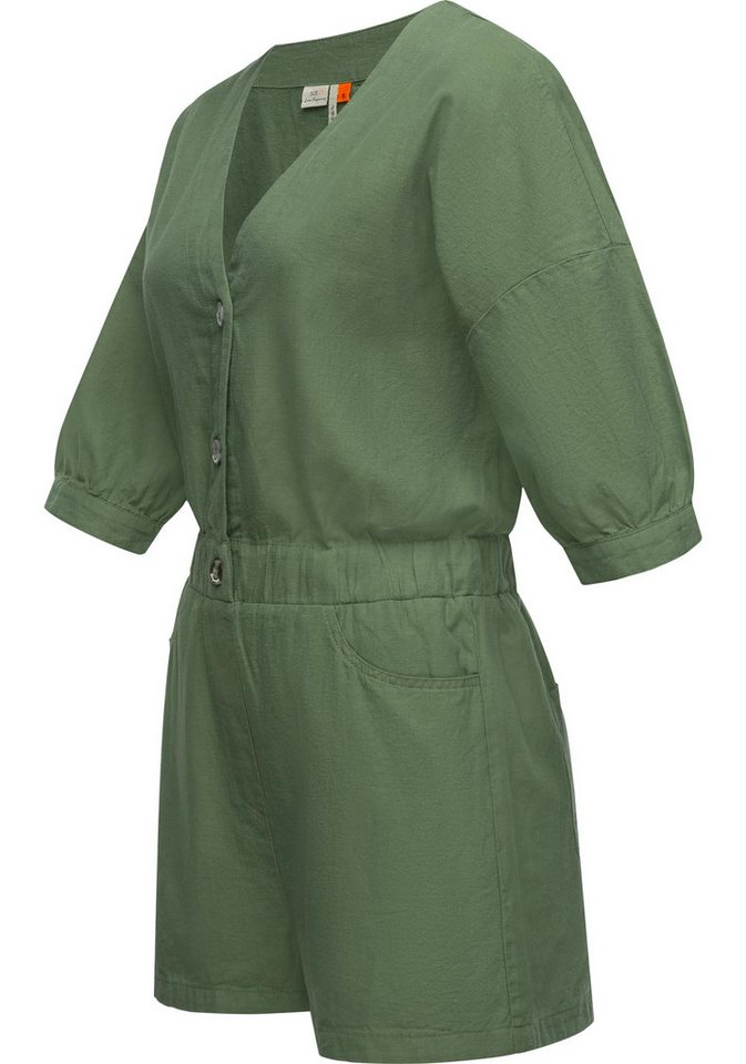 Ragwear Jumpsuit Ipsie schicker, kurzer Damen Overall in Military-Look – Bild 2 von 3