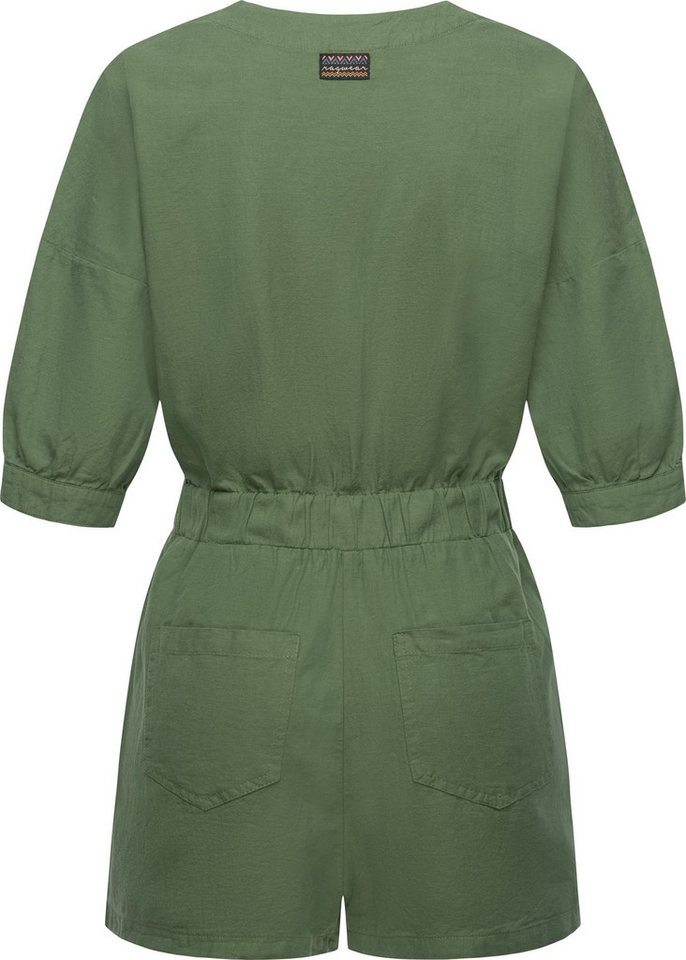 Ragwear Jumpsuit Ipsie schicker, kurzer Damen Overall in Military-Look – Bild 3 von 3