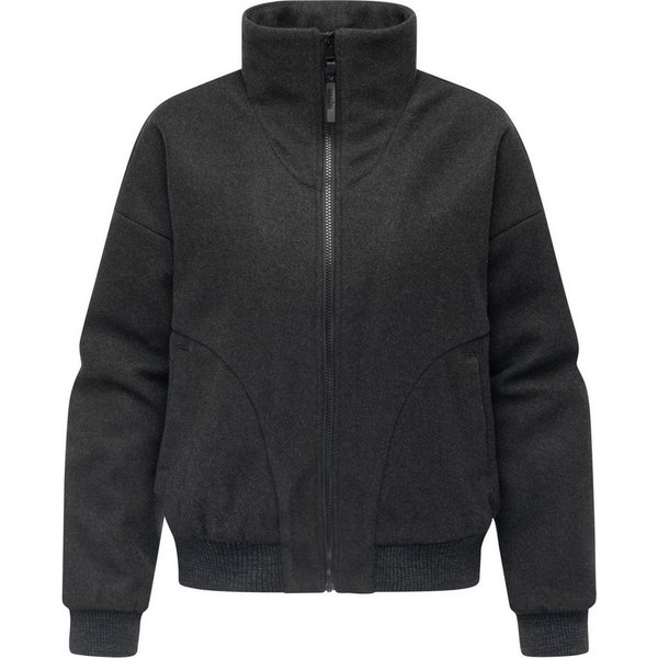 Ragwear Outdoorjacke Toscia angesagte oversized Übergangsjacke in Woll-Optik