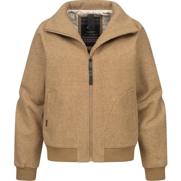 Ragwear Outdoorjacke Toscia angesagte oversized Übergangsjacke in Woll-Optik