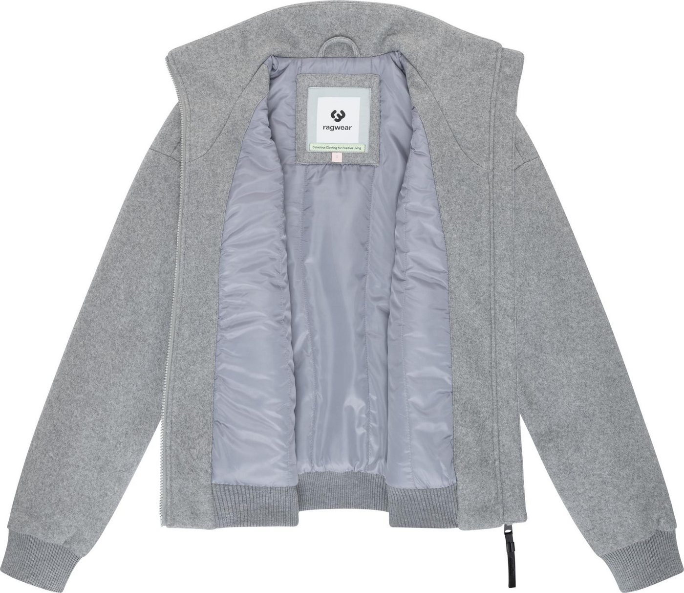 Ragwear Outdoorjacke Toscia angesagte oversized Übergangsjacke in Woll-Optik – Bild 5 von 5