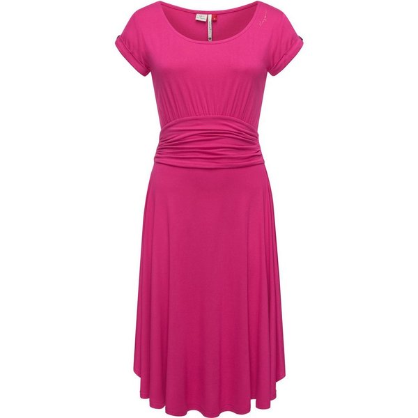 Ragwear Sommerkleid Yvone Solid leichtes Jersey-Kleid mit Taillengürtel