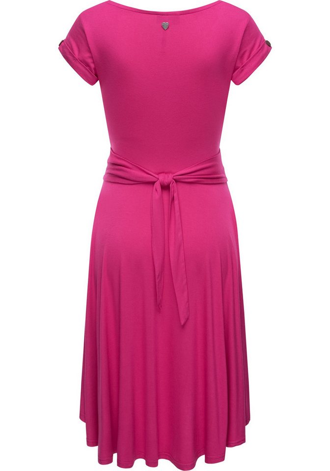 Ragwear Sommerkleid Yvone Solid leichtes Jersey-Kleid mit Taillengürtel – Bild 3 von 3